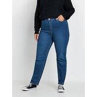 Yours Curve Ruby Straight Leg Jean 32" - Blue