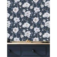 Arthouse Ashley Floral Navy Wallpaper