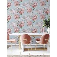 Arthouse Mixed Peonies Mint Wallpaper