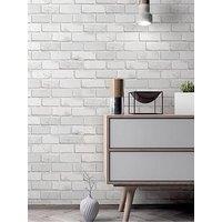 Arthouse Diamond White Brick Wallpaper