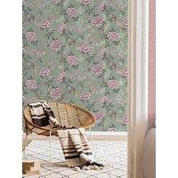 Fine Decor Crown Akina Floral Sage Wallpaper