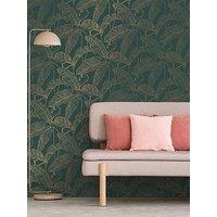 Fine Decor Flamingo Emerald Wallpaper