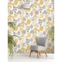 Fine Decor Crown Scandi Forest Mustard Wallpaper