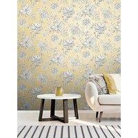 Fine Decor Crown Lucia Floral Yellow Wallpaper