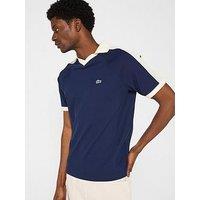 Lacoste Classic Fit Tennis Legacy Open Collar Polo Shirt - Navy