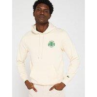 Lacoste Classic Fit Tennis Legacy Embroidered Hoodie - Cream