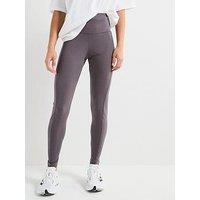 Adidas Sportswear Womens All Szn Rib High-Waist 7/8 Leggings - Dark Grey