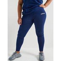 Adidas Sportswear Womens Plus Size Essentials Linear Leggings - Blue