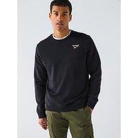 Reebok Mens Identity Small Logo Crewneck Sweater - Black