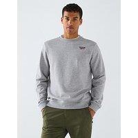 Reebok Mens Identity Small Logo Crewneck Sweater - Grey