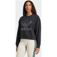 Adidas Originals Womens Snake Crew Sweatshirt - Black