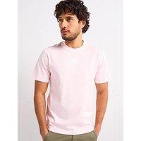 Lacoste Classic Fit Signature Print Jersey T-Shirt - Light Pink