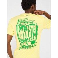 Lacoste Classic Fit Back Print T-Shirt - Yellow