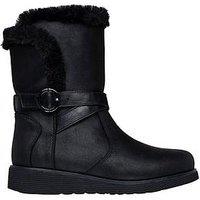 Skechers Keepsakes Wedge Boots - Black