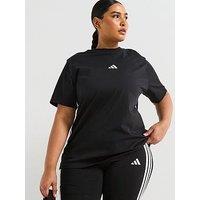 Adidas Sportswear Womens Plus Size Essentials 3-Stripes T-Shirt - Black
