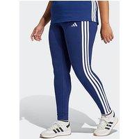 Adidas Sportswear Womens Plus Size Essentials 3-Stripes Leggings - Blue