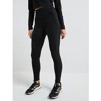 Adidas Sportswear Womens All Szn Rib High-Waist 7/8 Leggings - Black