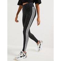Adidas Originals Womens Snakeskin Allover Print Leggings - Black