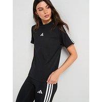 Adidas Sportswear Women'S Essentials 3-Stripes Cotton T-Shirt - Black