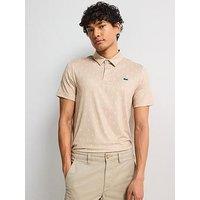 Lacoste Regular Fit Printed Golf Polo Shirt - Beige