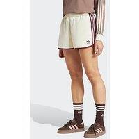 Adidas Originals Women'S 3-Stripes Sprinter Shorts - Cream White/Maroon