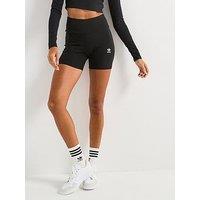 Adidas Originals Womens Essentials 1/4-Inch Ribbed Shorts - Black