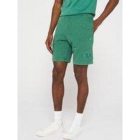 Lacoste Regular Fit Washed Fleece Shorts - Green