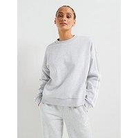 Adidas Sportswear Womens Essentials 3-Stripes Fleece Sweatshirt - Grey
