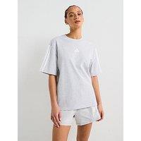 Adidas Sportswear Women'S Essentials 3-Stripes Boyfriend T-Shirt - Grey