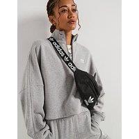 Adidas Originals Womens Essentials French Terry 1/2 Zip Sweatshirt - Grey