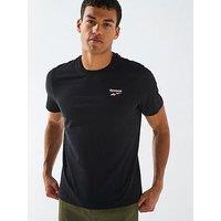 Reebok Mens Identity Small Logo Tee - Black