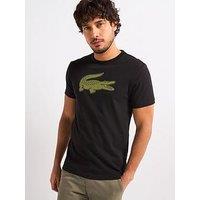 Lacoste Sport Ultra Dry 3D Crocodile Print T-Shirt - Black