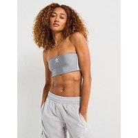 Adidas Originals Womens 3 Stripes Tube Sleeveless Top- Grey