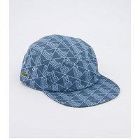 Lacoste Cotton Twill Monogram Print Jockey Cap- Blue