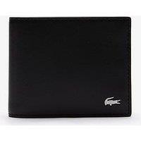Lacoste Small Leather Billfold Wallet - Black