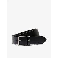 Lacoste Leather Belt With Metal Croc- Black