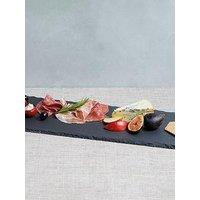 Artesa Artes Slate Serving Platter With Copper Coloured Handles, 60Cm X 15Cm