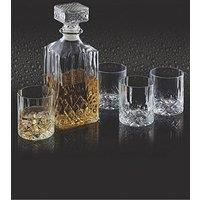 Barcraft Cut Glass Effect Decanter Set - 5 Piece Set