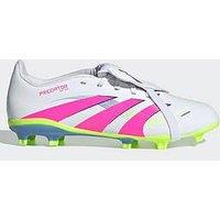 Adidas Junior Predator League Fold-Over Tongue Firm Ground Football Boot - White