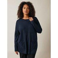 Evans Seam Detail Jumper - Blue