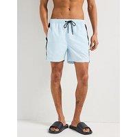 Barbour International Panel Logo Swimwear Shorts- Light Blue