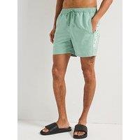 Barbour International Large Logo Swim Shorts - Green