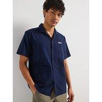 Barbour International Checkerboard Twill Summer Shirt- Navy