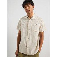 Barbour International Kenneth Garment Dye Short Sleeve Shirt - Cream