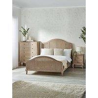 Julian Bowen Fleur Rattan Solid Oak & Bed Frame & - Light Oak - Double
