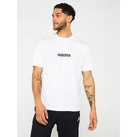Adidas Sportswear Mens Essentials Linear Single Jersey T-Shirt - White