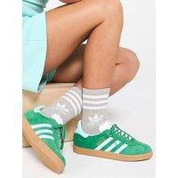 Adidas Originals Women'S Gazelle Trainers - Green/Semi Flash Aqua/Gold Met