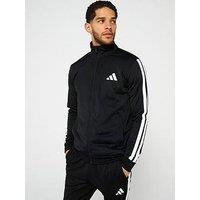 Adidas Sportswear Men'S Sportswear Basic 3 Stripes Tricot Tracksuit - Black