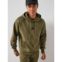 Adidas Sportswear Men'S Essentials Feelcozy Fleece Hoodie - Green