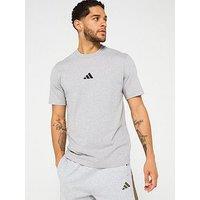 Adidas Sportswear Mens Essentials Small Logo Single T-Shirt - Grey